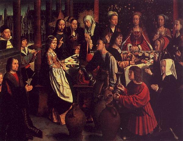 Gerard David The Marriage Feast at Cana Sweden oil painting art